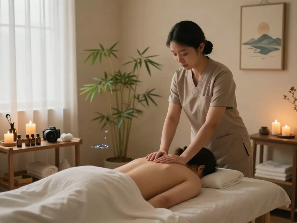 Experience a soothing 서현출장마사지 in a tranquil therapy room with calming decor and essential oils.
